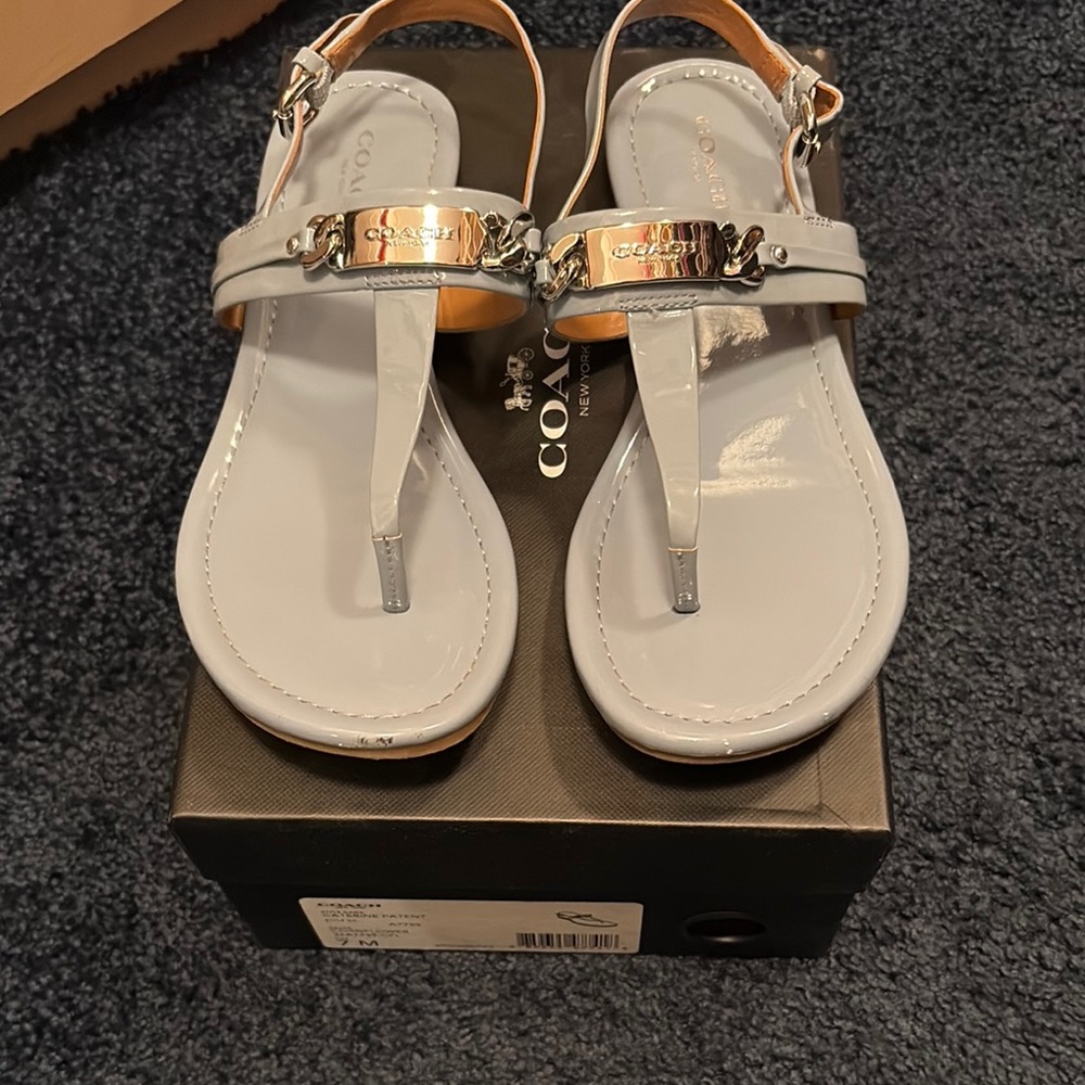 Coach Women's blue with Silver Sandals